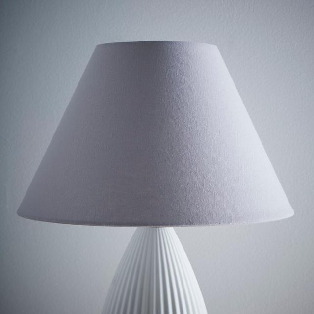 Cotton Cone Lamp Shade ( Uno ) 17 Stories Size: 15cm H x 25cm W x 25cm D, Colour: Grey on Productcaster.