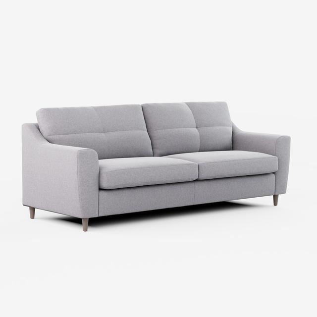 Mirajane 4 Seater Upholstered Sofa 17 Stories Upholstery Colour: Silver on Productcaster.