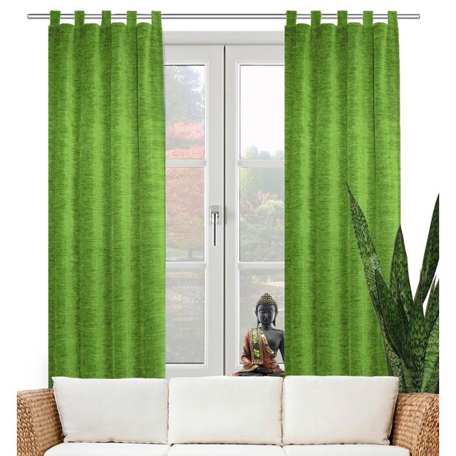 Beloit Tab Top Room Darkening Curtain ClassicLiving Colour: Apple, Size: 132cm H x 225cm W on Productcaster.