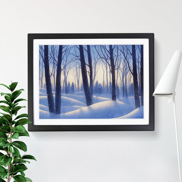 XH1022-10223X Winter Forest Watercolour Vol.2 - Single Picture Frame Print Alpen Home Frame Colour: Black, Size: 34cm H x 46cm W x 2cm D on Productcaster.