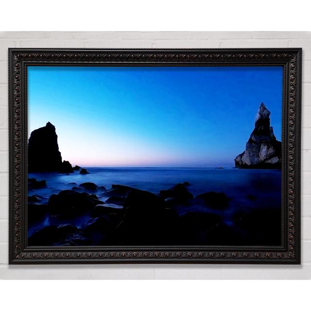 Tranquil Ocean Blue - Single Picture Frame Art Prints Bright Star Size: 59.7cm H x 84.1cm W on Productcaster.