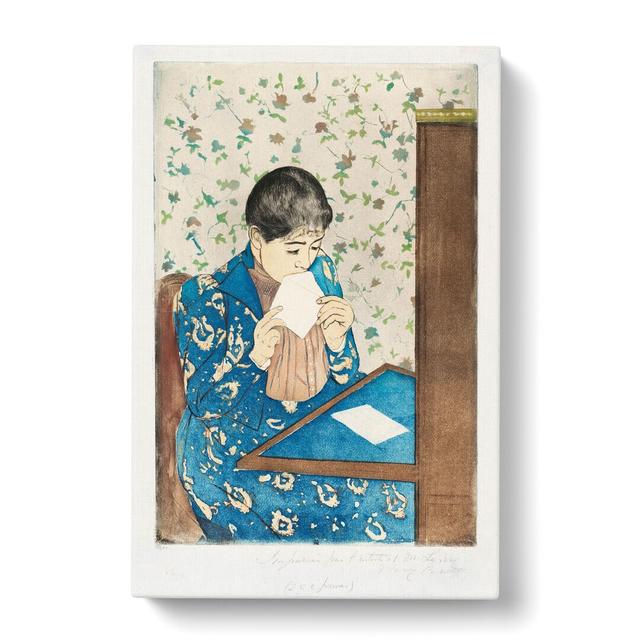 The Letter by Mary Cassatt - Wrapped Canvas Painting East Urban Home Size: 60cm H x 40cm W x 3cm D on Productcaster.