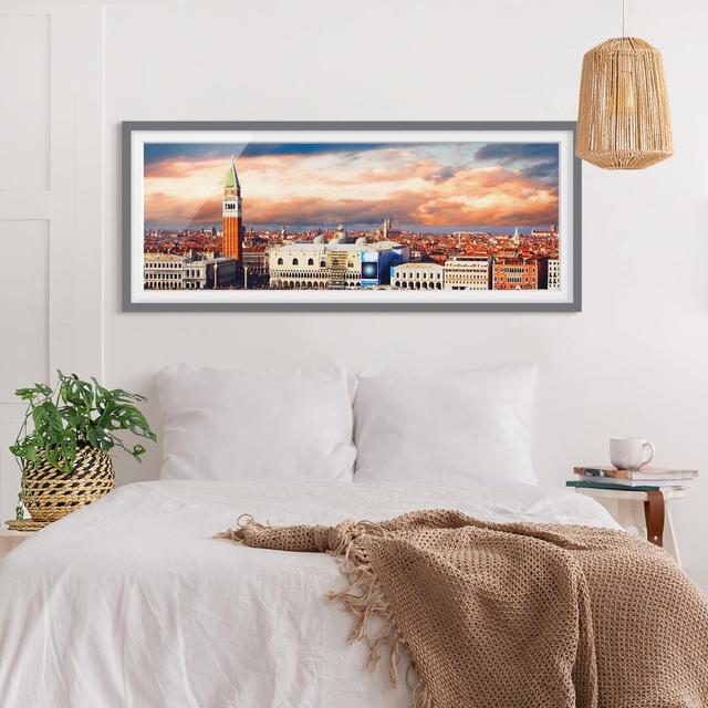 Travelling Venezia - Picture Frame Graphic Art Latitude Run Frame Option: Grey Framed, Size: 30cm H x 75cm W x 2cm D on Productcaster.