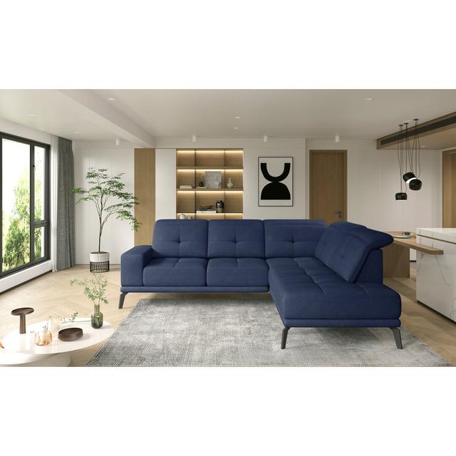 Modulares Ecksofa Reidy Metro Lane Ausrichtung: Ausrichtung Rechts, Polsterfarbe: Blau on Productcaster.