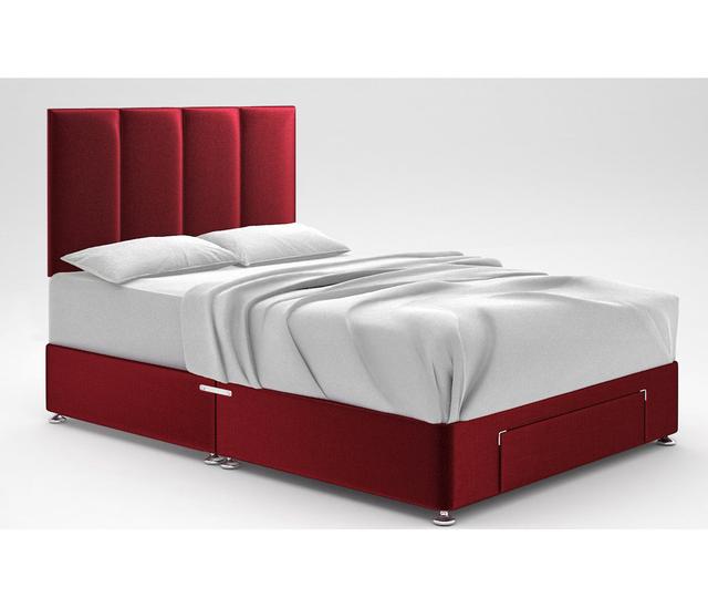 Bendooragh Divan Bed Base 17 Stories Size: Small Double, Storage Type: End Drawer, Colour: Red on Productcaster.