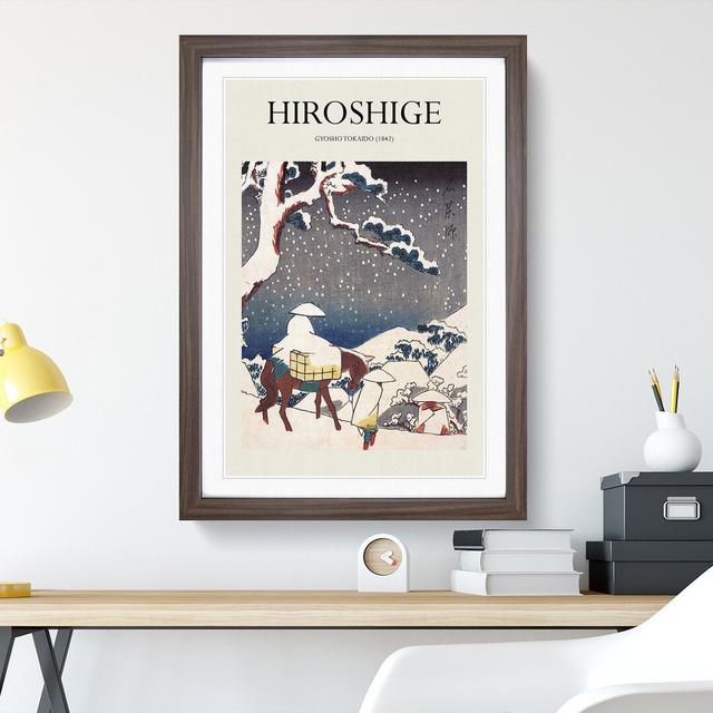 Gyosho Tokaido by Utagawa Hiroshige - Picture Frame Graphic Art East Urban Home Frame Option: Walnut Framed, Size: 65cm H x 48cm W x 2cm D on Productcaster.