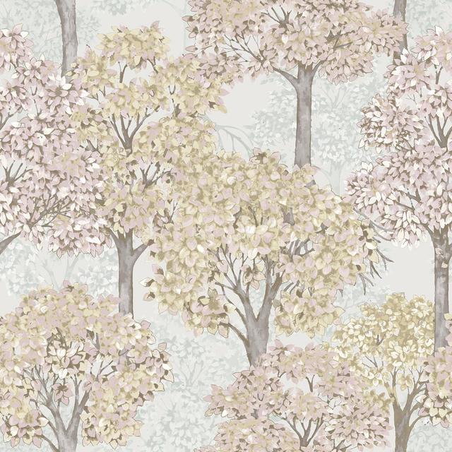 Nerijus Little Explorers 2 Cottage Tree Wallpaper Roll 17 Stories Colour: Pink on Productcaster.