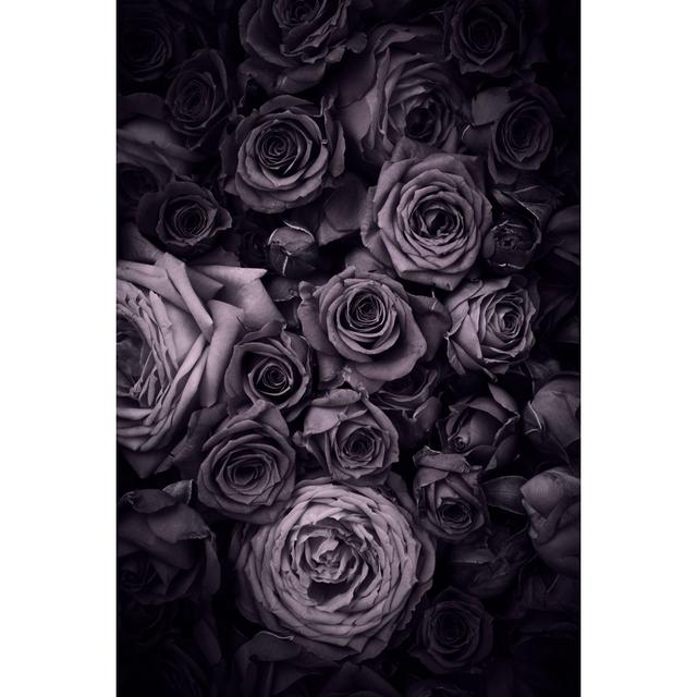 Vintage Roses Background by Nik_Merkulov - Wrapped Canvas Print Canora Grey Size: 122cm H x 81cm W on Productcaster.