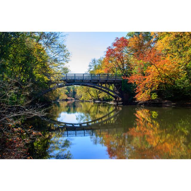 Bridge Over The Mill River - Wrapped Canvas Print Union Rustic Size: 51cm H x 76cm W x 3.8cm D on Productcaster.