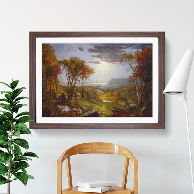 Autumn on the Hudson River by Jasper Francis Cropsey - Picture Frame Graphic Art East Urban Home Frame Option: Walnut Framed, Size: 36cm H x 48cm W x on Productcaster.