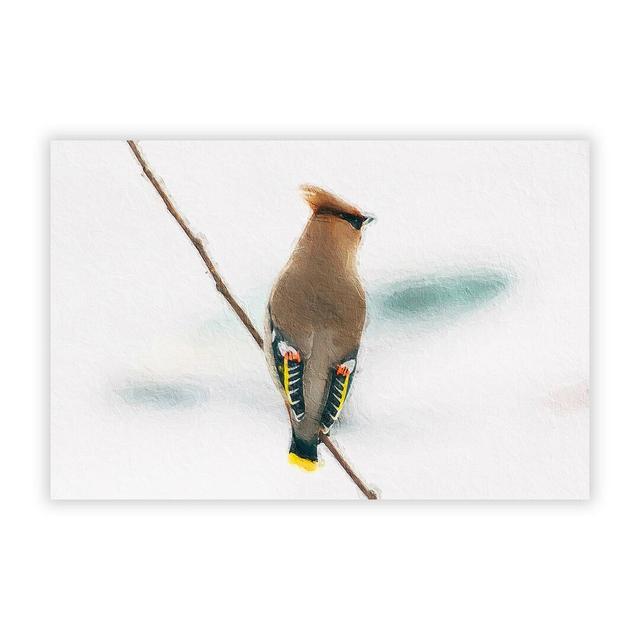 Bohemian Waxwing Bird - No Frame Painting East Urban Home Size: 29.7 cm H x 42 cm W on Productcaster.