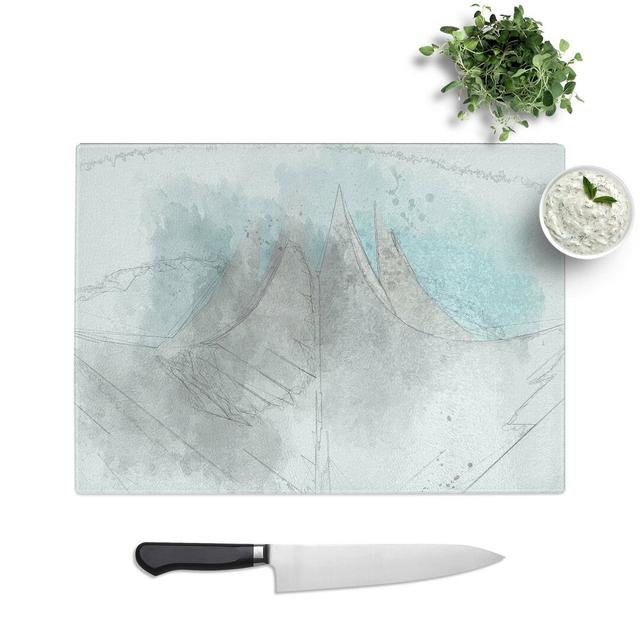 Tempered Glass Tempodrom in Berlin in Abstract Chopping Board East Urban Home Size: 28.5 cm W x 20 cm L on Productcaster.