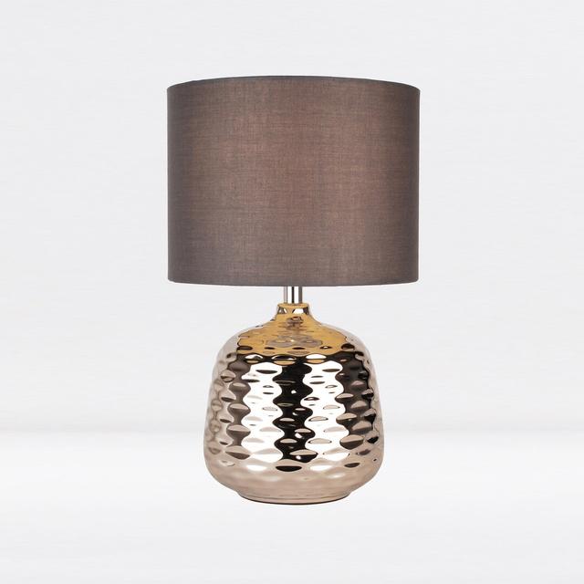 Gertie 32cm Standard Table Lamp Ivy Bronx Shade Colour: Grey on Productcaster.