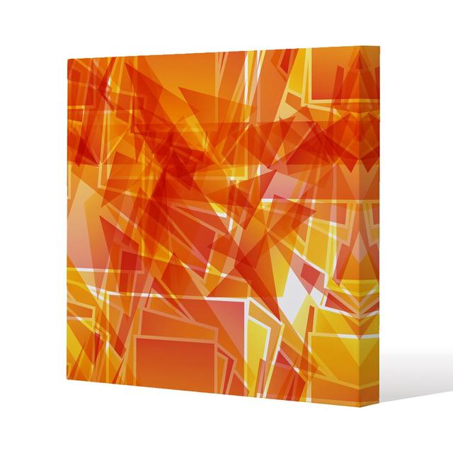 Orange Geometric Canvas Print Andrew Lee on Productcaster.