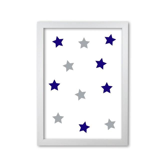 Stars - Picture Frame Graphic Art Print on Paper East Urban Home Format: White Grain Frame, Size: 30 cm H x 21 cm W x 5 cm D on Productcaster.