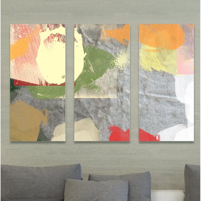 Sand Storm Triptych - 3 Piece Wrapped Canvas Painting East Urban Home on Productcaster.