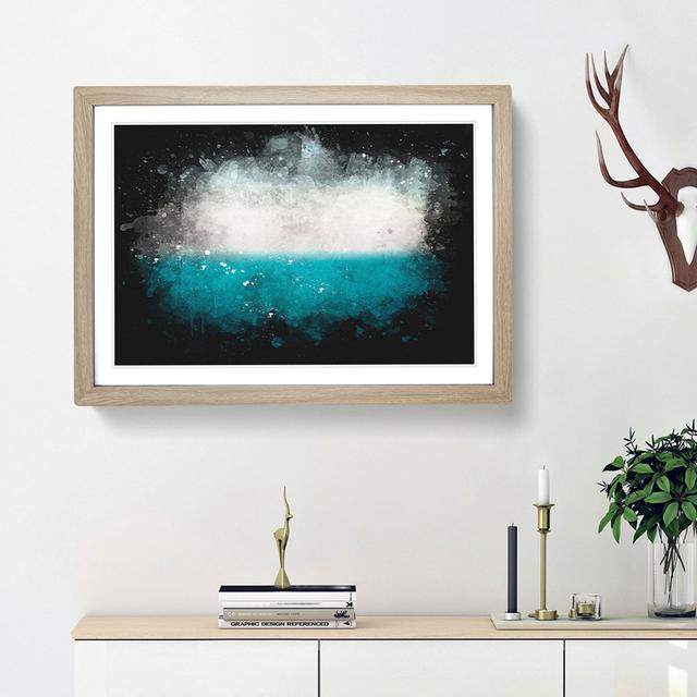 Sky On Top Of The Ocean - Picture Frame Graphic Art East Urban Home Frame Option: Oak Framed, Size: 24cm H x 33cm W x 2cm D on Productcaster.