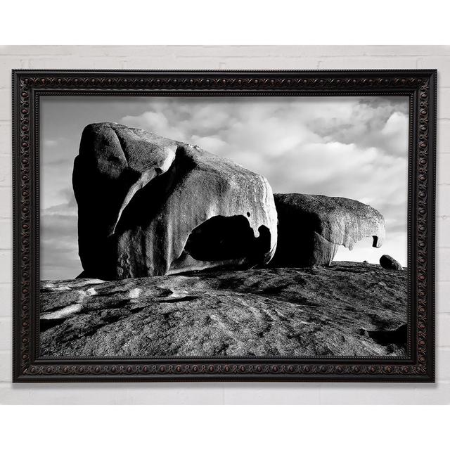 Boulders On Top Of The World B N W - Print Bright Star Size: 29.7cm H x 42cm W on Productcaster.