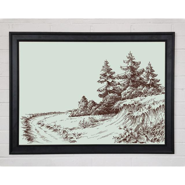 Sketch Of The Canadian Pines - Print Union Rustic Size: 84.1cm H x 118.9cm W x 1.5cm D on Productcaster.