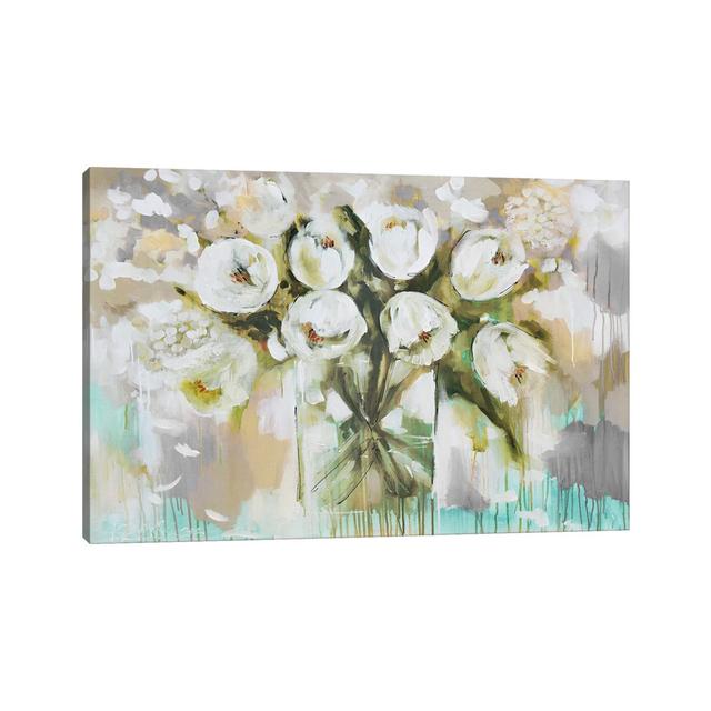 Pure Blanc Tulipa by Amanda J. Brooks - Wrapped Canvas Print Rosalind Wheeler Size: 101.6cm H x 152.4cm W x 3.81cm D on Productcaster.