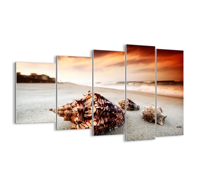 'Exile from the Waves' - 5 Piece Unframed Photograph Print Set on Glass Highland Dunes Size: 100cm H x 150cm W x 1.8cm D on Productcaster.