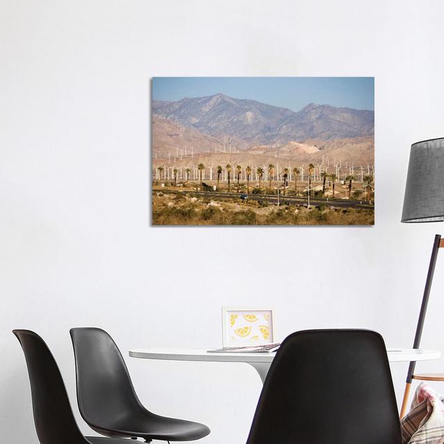 A Wind Farm In The San Gorgonio Mountain Pass II, Palm Springs, California by Jerry & Marcy Monkman - Wrapped Canvas Print Brayden Studio Size: 66.04c on Productcaster.