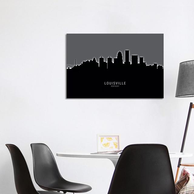 Louisville Kentucky City Skyline by Michael Tompsett - Wrapped Canvas Print Latitude Run Size: 66.04cm H x 101.6cm W x 3.81cm D on Productcaster.