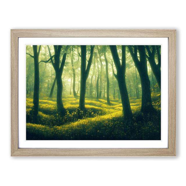 Vivacious Spring Forest - Picture Frame Graphic Art Alpen Home Size: 46cm H x 64cm W, Frame Colour: Beige on Productcaster.