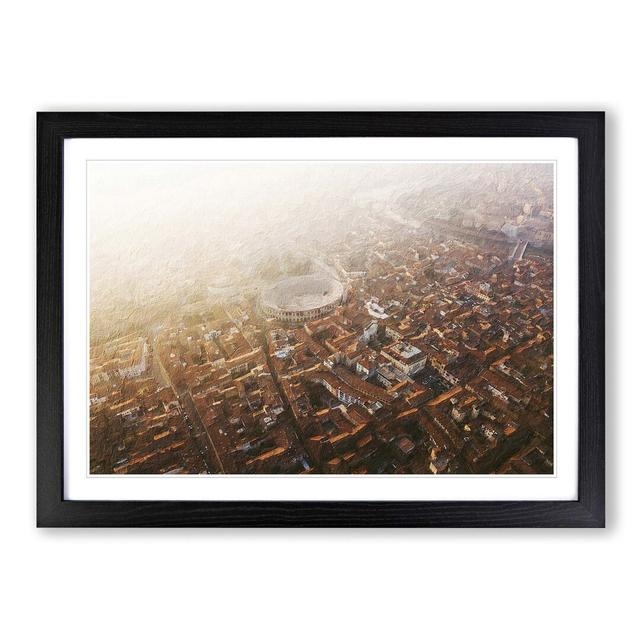 Arena Di Verona in Italy - Picture Frame Painting Print on Paper East Urban Home Size: 24cm H x 33cm W x 2cm D, Frame Option: Black Framed on Productcaster.