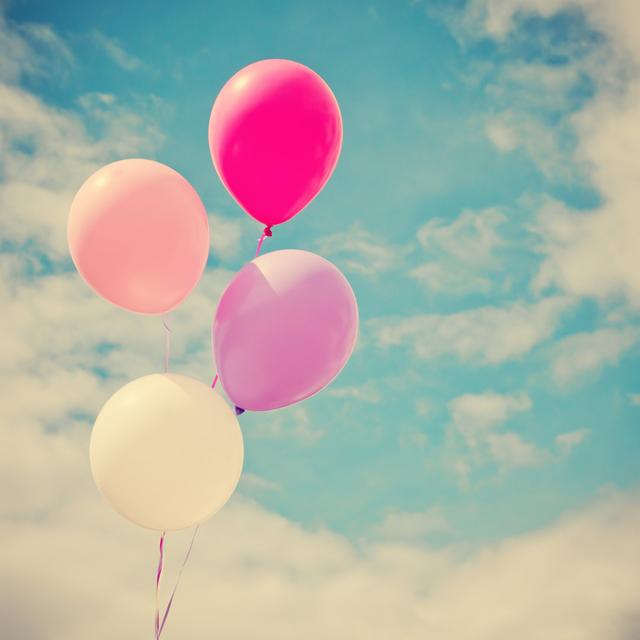 Colorful Pastel Balloons - Wrapped Canvas Print Latitude Run Size: 76cm H x 76cm W x 3.8cm D on Productcaster.