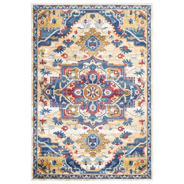 Oldow Machine Woven / Power Loomed Cream Rug Latitude Vive Rug Size: Rectangle 200 x 290cm on Productcaster.