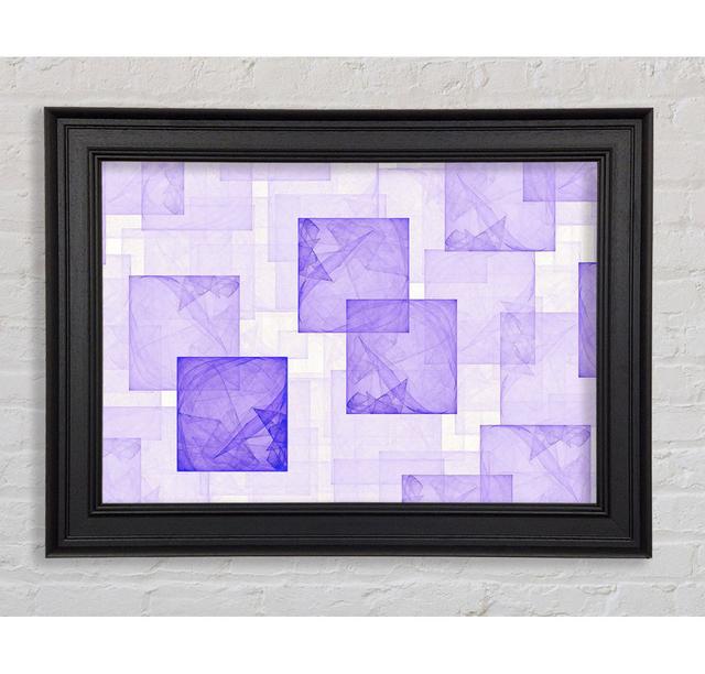 Lilac Squares Framed Print Ivy Bronx Size: 21cm H x 42cm W on Productcaster.