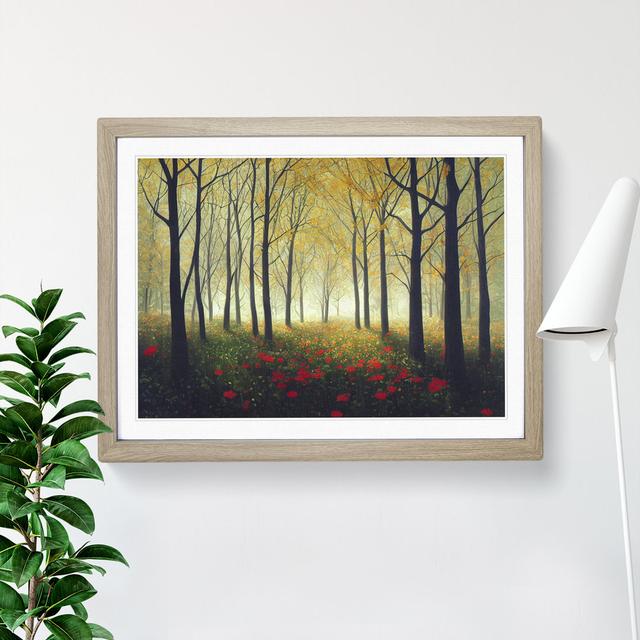 XH1022-8171X Spring Forest Flowers Vol.2 - Single Picture Frame Print Alpen Home Size: 25cm H x 34cm W x 2cm D, Format: Oak Framed on Productcaster.