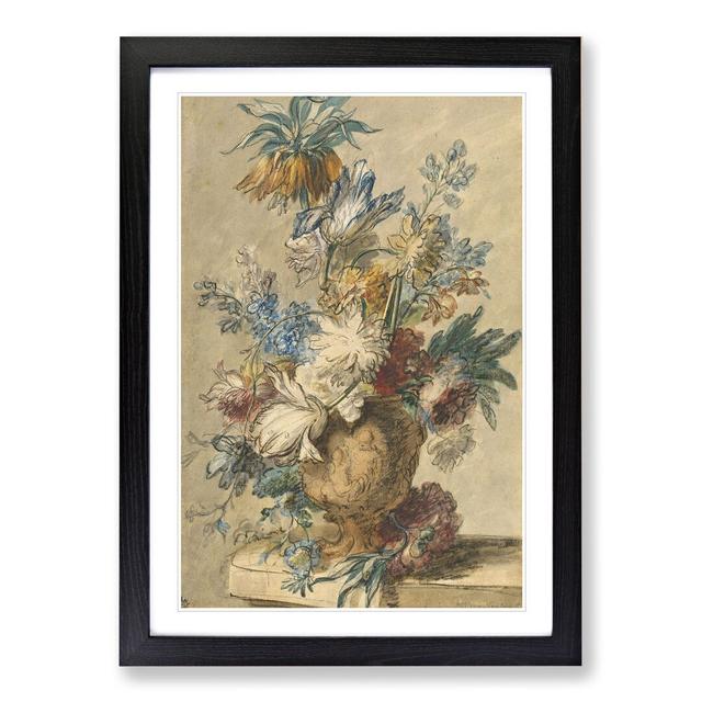 Still Life with Flowers Vol.6 by Jan Van Huysum - Picture Frame Painting East Urban Home Size: 36cm H x 27cm W x 2cm D, Frame Option: Black on Productcaster.