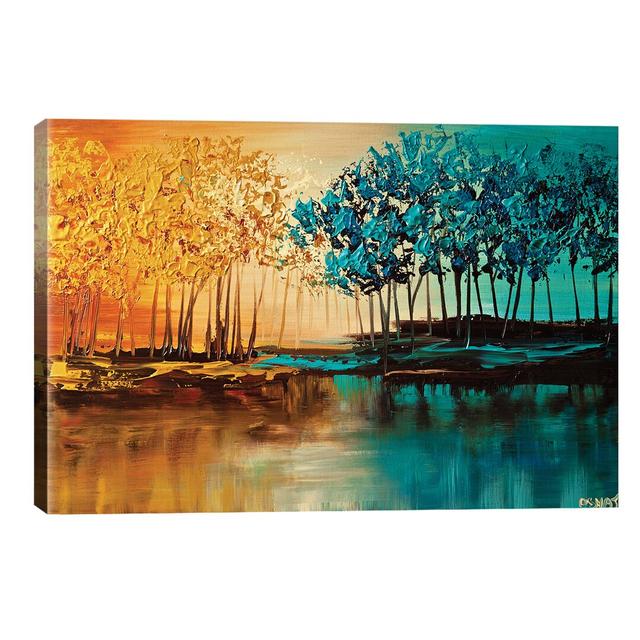 Eden by Osnat Tzadok - Wrapped Canvas Painting Ebern Designs Size: 66.04cm H x 101.6cm W x 3.81cm D on Productcaster.