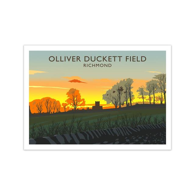 Olliver Duckett Field by Richard O'Neill - Picture Frame Art Print on Canvas Corrigan Studio Format: Unframed, Size: 60cm H x 84cm W x 1cm D on Productcaster.