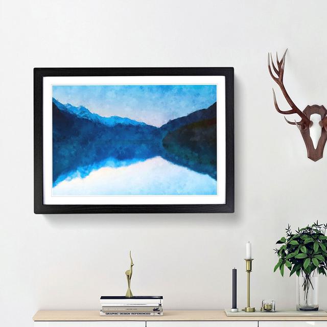 Lake in Haines Alaska - Picture Frame Painting Print East Urban Home Size: 62cm H x 87cm W x 2cm D, Frame Option: Black Framed on Productcaster.