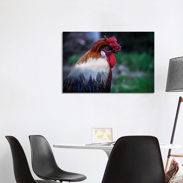 Rooster by Paul Haag - Print on Canvas Latitude Run Size: 66.04cm H x 101.6cm W x 1.91cm D, Format: Wrapped Canvas on Productcaster.