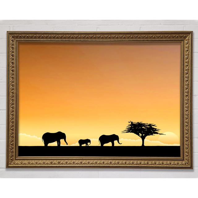 Elephant Paradise - Single Picture Frame Art Prints Ebern Designs Size: 21cm H x 29.7cm W on Productcaster.