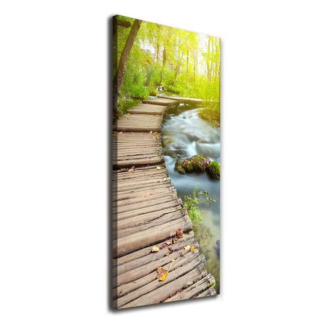 Pfad im Wald - Kunstdrucke auf Leinwand Union Rustic on Productcaster.