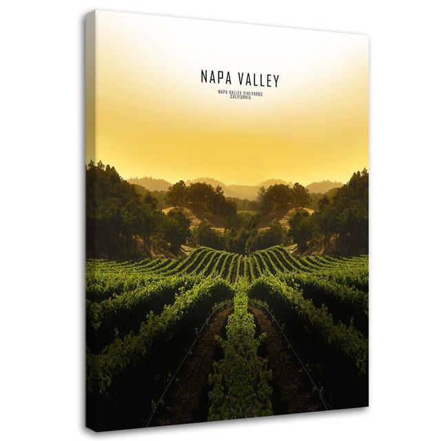 Canvas Print Napa Valley Landscape Maturi Size: 120cm H x 80cm W on Productcaster.