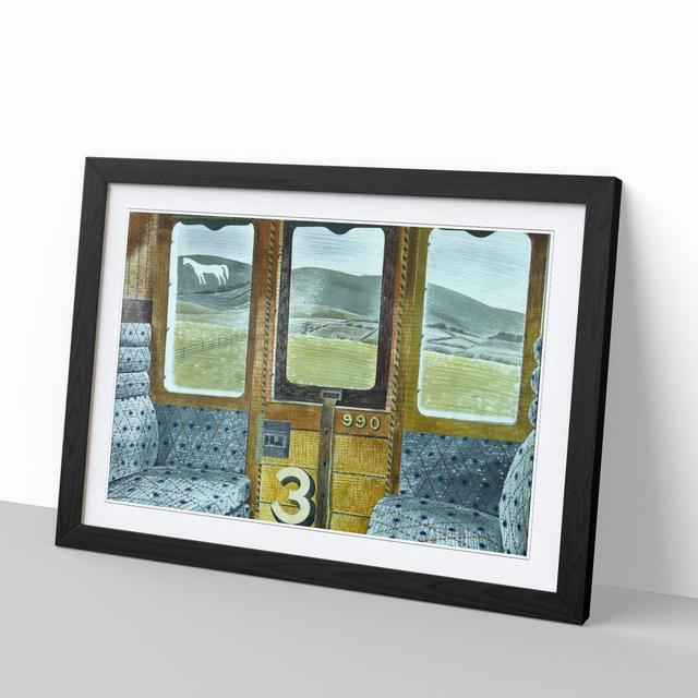 Train Landscape by Eric Ravilious - Picture Frame Painting on MDF East Urban Home Size: 48cm H x 65cm W x 2cm D, Frame Option: Black on Productcaster.