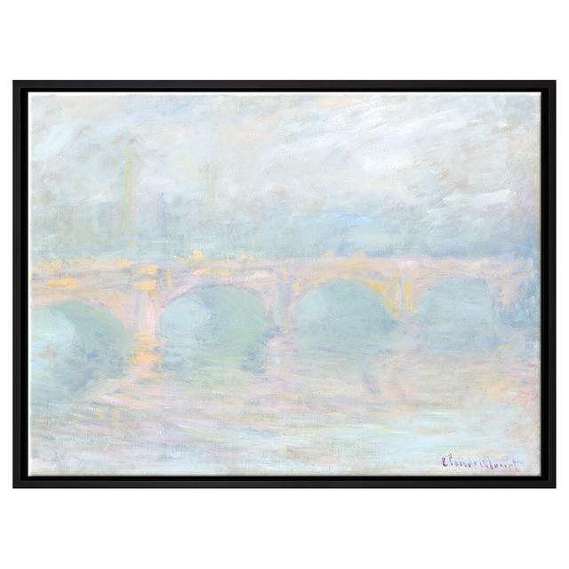 Gerahmtes Leinwandbild Waterloo Bridge von Claude Monet Rosalind Wheeler Maße: 65 cm H x 85 cm B x 2,5 cm T on Productcaster.