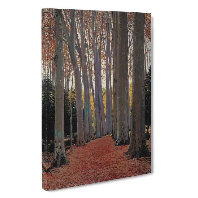 Avenue of Plane Trees by Santiago Rusinol - Wrapped Canvas Painting East Urban Home Size: 60cm H x 40cm W x 3cm D on Productcaster.