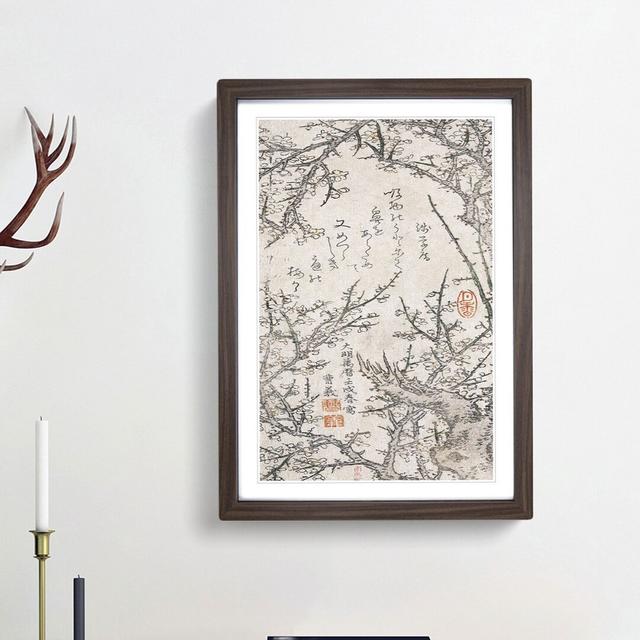 Plum Tree in Blossom Vol.2 by Kitao Shigemasa - Picture Frame Painting Print on MDF East Urban Home Frame Option: Walnut Framed, Size: 48cm H x 36cm W on Productcaster.