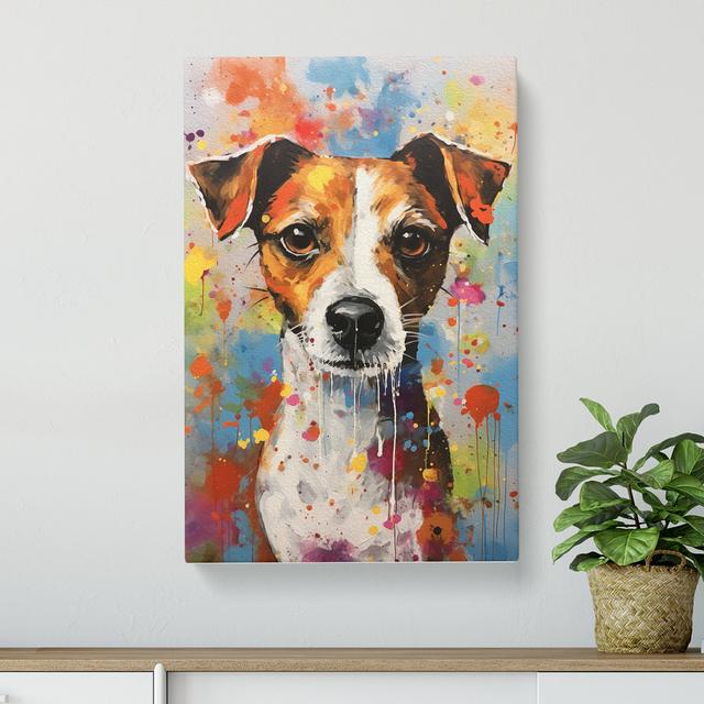 Jack Russell Contemporary No.2 - No Frame Art Prints Marlow Home Co. Size: 76cm H x 50cm W x 3cm D on Productcaster.