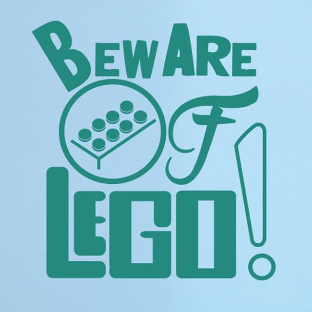 Beware of Lego Wall Sticker East Urban Home Colour: Aqua Green on Productcaster.