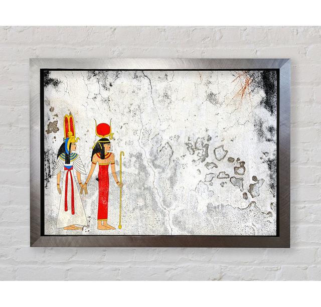 Egyptian King And Queen 1 - Single Picture Frame Art Prints Bright Star Size: 100cm H x 141.4cm W x 3.4cm D on Productcaster.