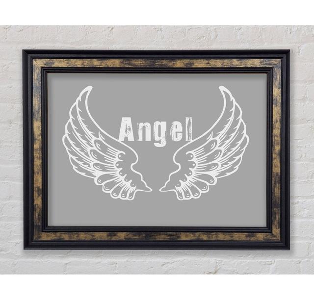 Angel Wings 2 Dusty Pink - Single Picture Frame Art Prints Bright Star Size: 59.7cm H x 84.1cm W x 8cm D, Colour: Grey/White on Productcaster.