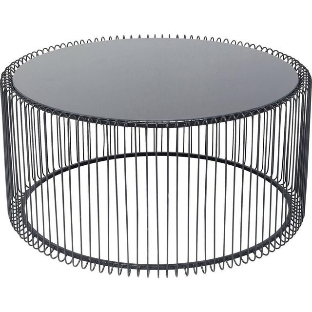 Coffee Table Wire Uno Ø80cm KARE Design Colour: Black/Black on Productcaster.